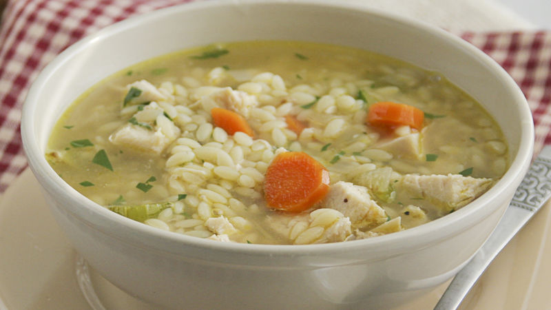 Lemon Chicken Soup With Orzo